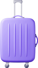 3D Blue Travel Suitcase