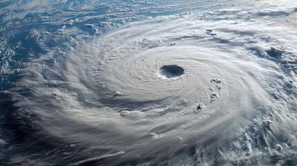 Fototapeta na wymiar Majestic Aerial View of a Massive Tropical Cyclone.
