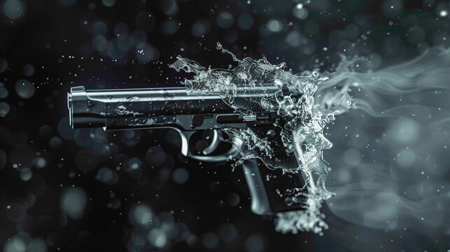 Glock pistol with unique design concept and beautiful color. unique design.