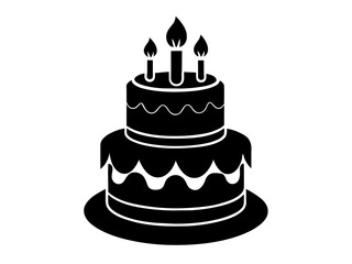 birthday cake with candles