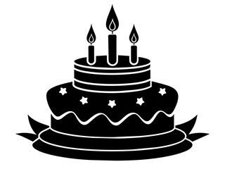 birthday cake isolated on white