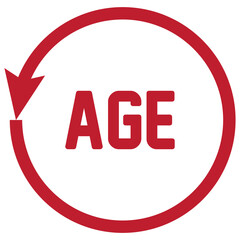 Age Vector Icon . Vector illustration. AI
