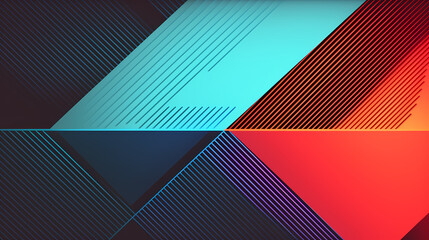 Background with diagonal stripes and geometric shapes