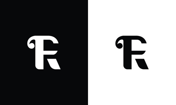 letter FR logo design vector template