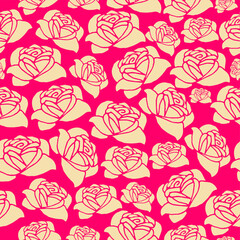 Seamless decorative pattern with flowers wallpaper festive  birthday background art decor design for textile, paper