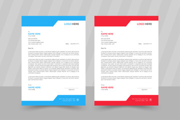 Creative modern corporate company business letterhead design template a4 size template