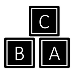 Illustration of Alphabet design Glyph Icon