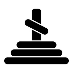 Illustration of Pyramid Rings Toy design Glyph Icon
