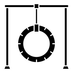 Naklejka premium Illustration of Swing Tire design Glyph Icon