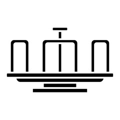 Illustration of Classic Merry Go Round design Glyph Icon