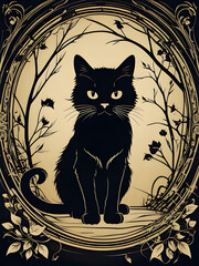 Capture your imagination with our captivating vector illustrations. Our seamless design features iconic animals such as cats and wolves against the backdrop of the mesmerizing night sky. Perfect for p