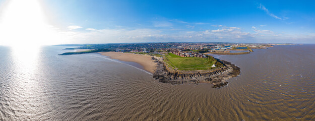 Aerial panorama of Barry Island, Wales, UK