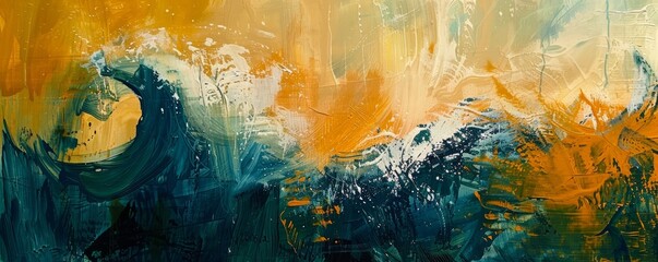 Abstract colorful painting on canvas