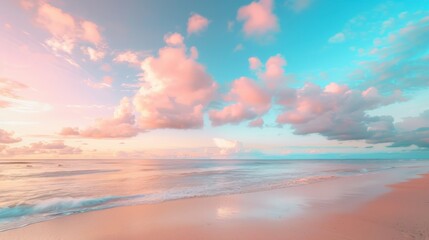 Fototapeta na wymiar Blurry Sunset Beach View
