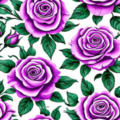 Paper fabric seamless pattern, digital flowers pattern 