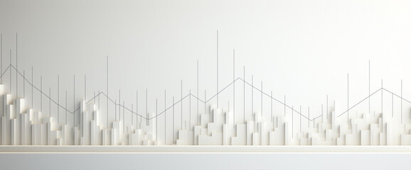 A close-up shot of a minimalist stock graph, with clean lines and subtle textures adding visual interest to the composition.