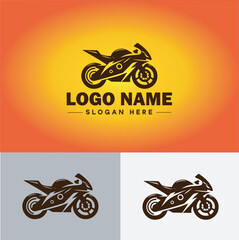 Bike logo icon vector for business brand app icon motorcycle sports bike cycling race logo template
