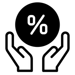 percentage on hand icon