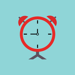 Flat alarm clock icon symbol vector Illustration.