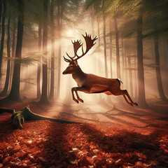 Deer in the woods.