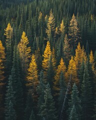 Forest landscape in autumn colors