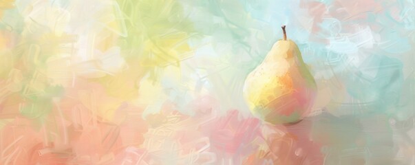 Impressionist painting of a pear