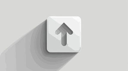 Arrow up line icon design. Glossy Button style rounde
