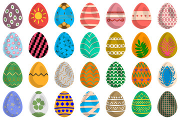 Illustration on theme celebration holiday Easter with hunt colorful bright eggs