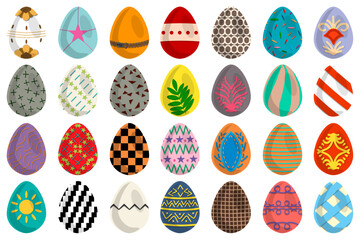 Illustration on theme celebration holiday Easter with hunt colorful bright eggs