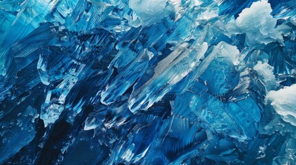 Abstract blue ice texture