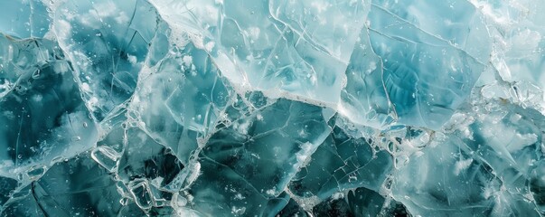 Translucent ice textures with intricate details