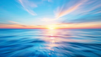 Fototapeta premium Blurred motion sunset over the ocean