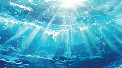 Foto op Plexiglas Beautiful blue ocean surface seen from underwater wit © RedFish