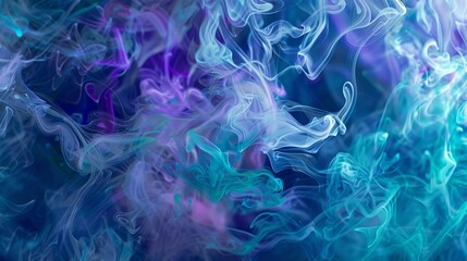 Fototapeta na wymiar Abstract colorful smoke swirls on dark background