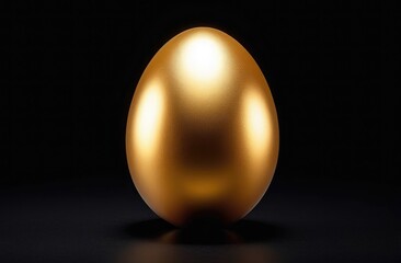golden egg on a black background.