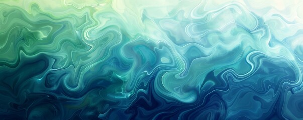 Abstract blue and green wavy pattern background