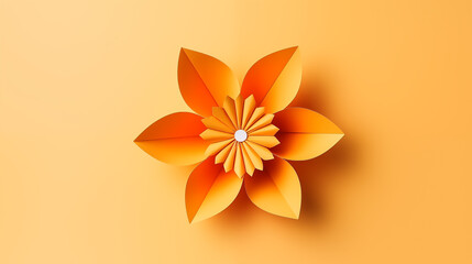 Flower on yellow background, pattern, decoration, design