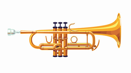 Brass instruments trumpet. of isolated a trumpet on white