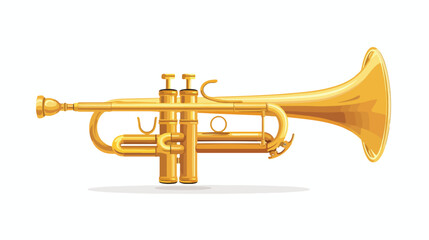 Brass instruments trumpet. of isolated a trumpet on white