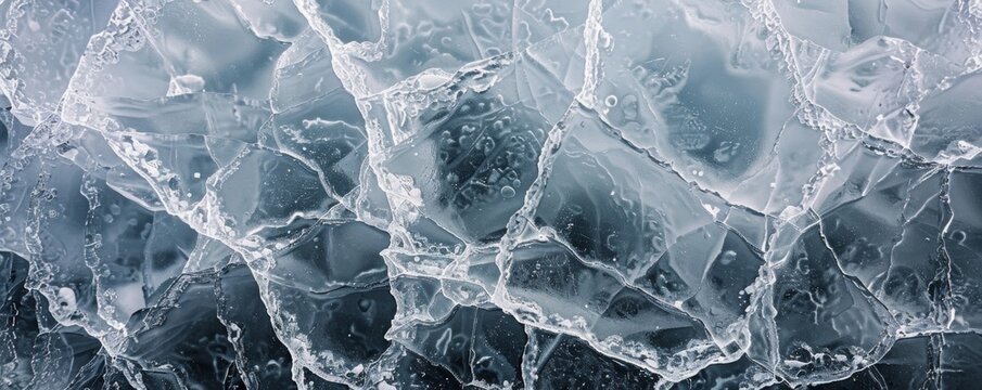 Abstract ice texture with intricate patterns