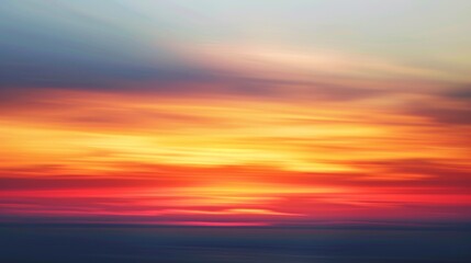 Naklejka na ściany i meble Vibrant sunset sky with colorful clouds