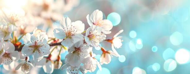 Whispers of Spring: Ethereal Cherry Blossoms in Celestial Light - Generative AI