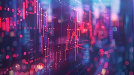 Fototapeta premium Close-up of a financial report on blockchain technology impact in banking, with charts and graphs