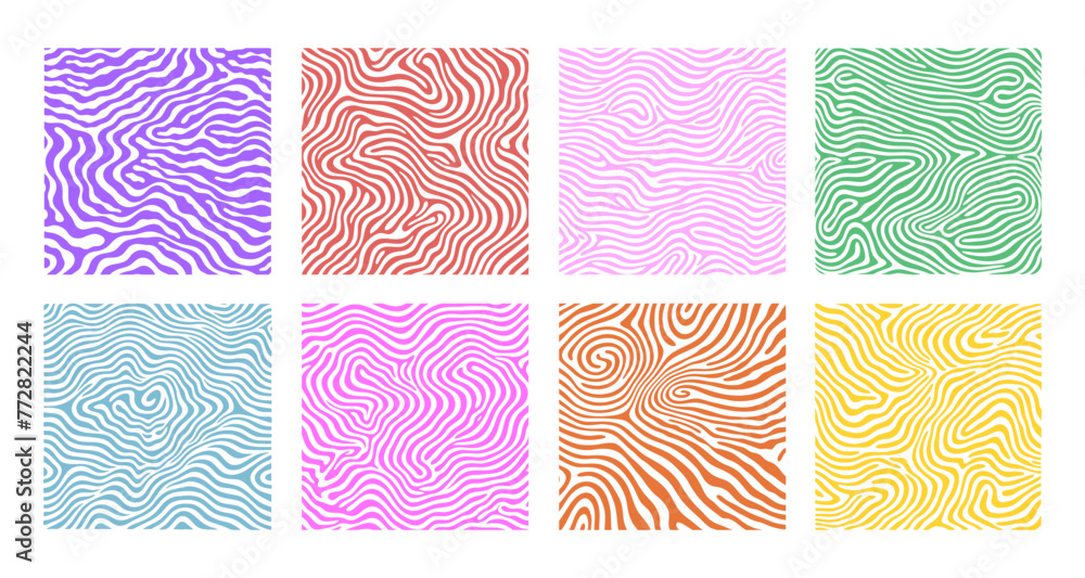 Aufkleber groovy psychedelic y2k style swirl background flat style design vector illustration. distorted, twis