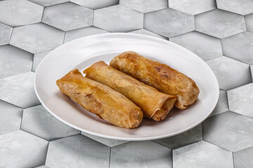 Traditional crispy fried stuffed springroll