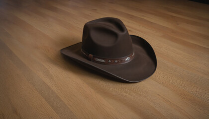 Fototapeta na wymiar Cowboy hat cut out colorful background
