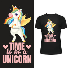 unicorn colorful vector design for tshirt