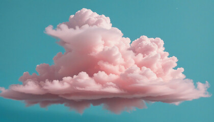 Abstract cloud of pink smoke on blue background colorful background