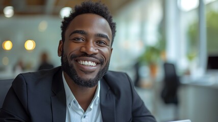 Obraz premium Smiling professional in a bright office