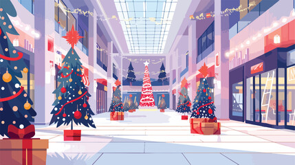 Christmas decoration in shopping mall in Krakow Polan